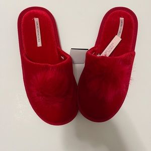 Victoria Secret Red Velvet Slippers